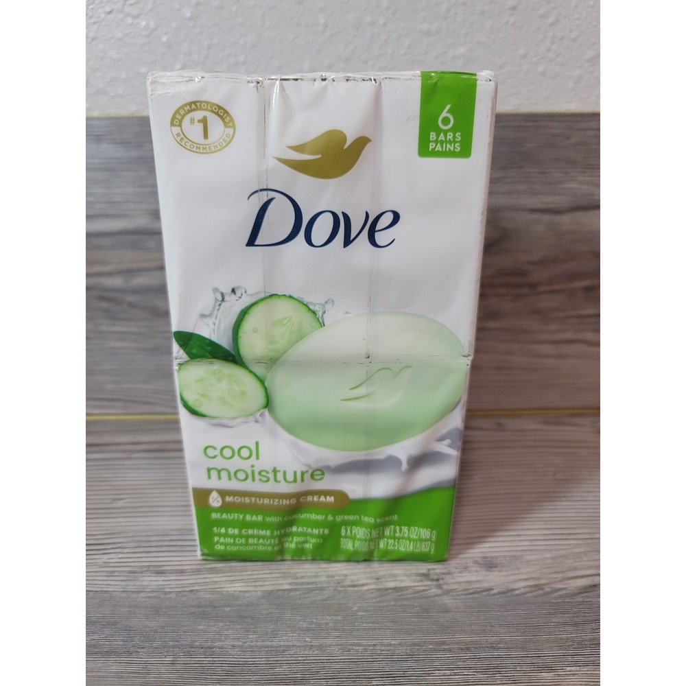 Dove Cool Moisture Moisturizing cream Beauty Bar Cucumber green tea scent 12 bar